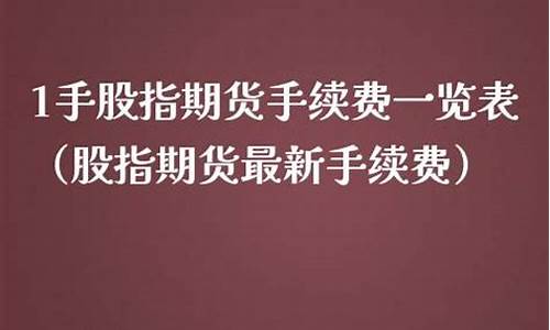 1手道指手续费(股指一手手续费)_https://www.shkeyin.com_恒生指数直播_第2张