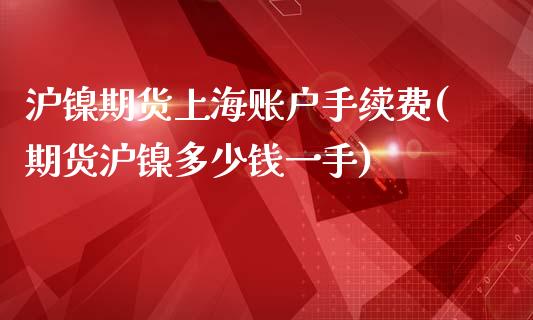 沪镍期货上海账户手续费(期货沪镍多少钱一手)_https://www.shkeyin.com_黄金直播_第1张