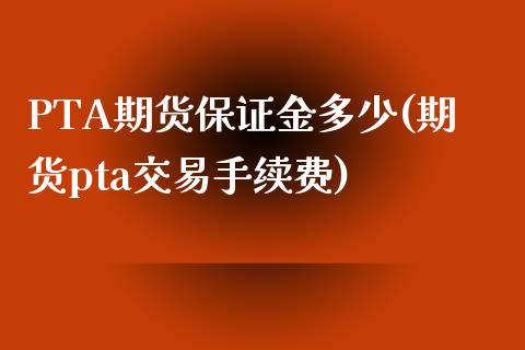 PTA期货保证金多少(期货pta交易手续费)_https://www.shkeyin.com_黄金直播_第1张