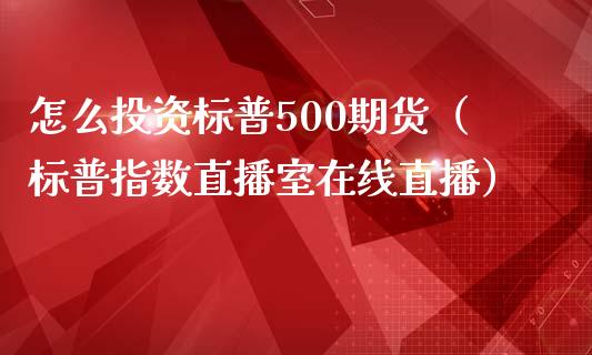 怎么投资标普500期货（标普指数直播室在线直播）_https://www.shkeyin.com_国际期货直播_第1张