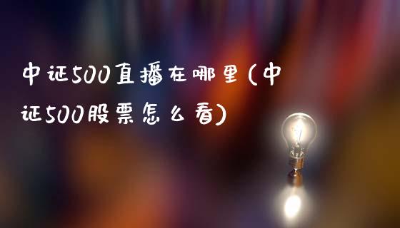 中证500直播在哪里(中证500股票怎么看)_https://www.shkeyin.com_原油直播_第1张