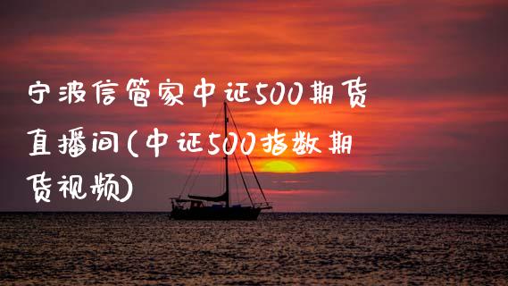 宁波信管家中证500期货直播间(中证500指数期货视频)_https://www.shkeyin.com_恒生指数直播间_第1张