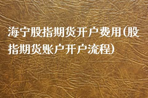 海宁股指期货开户费用(股指期货账户开户流程)_https://www.shkeyin.com_黄金期货_第1张