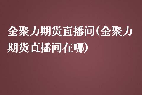 金聚力期货直播间(金聚力期货直播间在哪)_https://www.shkeyin.com_恒生指数直播_第1张