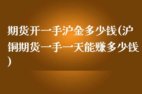 期货开一手沪金多少钱(沪铜期货一手一天能赚多少钱)_https://www.shkeyin.com_原油直播_第1张