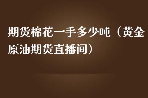 期货棉花一手多少吨（黄金原油期货直播间）_https://www.shkeyin.com_黄金直播_第1张