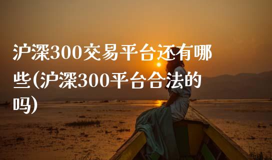 沪深300交易平台还有哪些(沪深300平台合法的吗)_https://www.shkeyin.com_期货直播_第1张