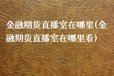 金融期货直播室在哪里(金融期货直播室在哪里看)_https://www.shkeyin.com_原油直播_第1张