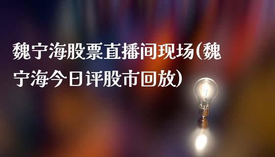 魏宁海股票直播间现场(魏宁海今日评股市回放)_https://www.shkeyin.com_黄金期货_第1张