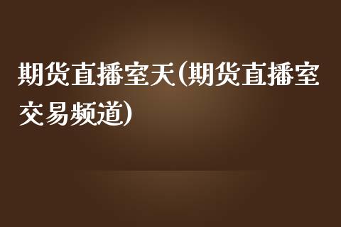 期货直播室天(期货直播室交易频道)_https://www.shkeyin.com_纳指直播间_第1张