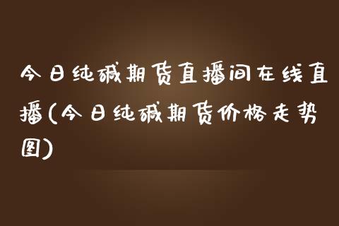 今日纯碱期货直播间在线直播(今日纯碱期货价格走势图)_https://www.shkeyin.com_期货直播_第1张